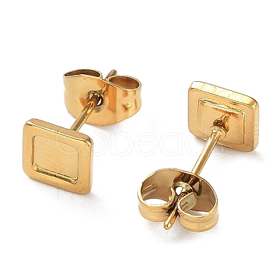 Ion Plating(IP) 304 Stainless Steel Stud Earrings Findings STAS-M323-14G-1