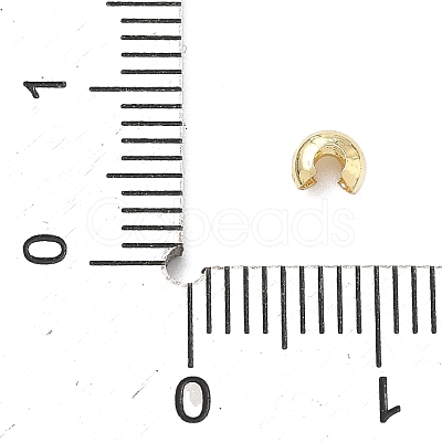Brass Crimp Beads Covers X-KK-C156-08A-G-1