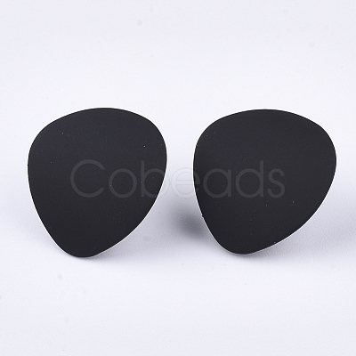 Spray Painted Iron Stud Earring Findings IFIN-S703-15A-1