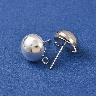 Brass Stud Earring Findings KK-G604-01S-06-1
