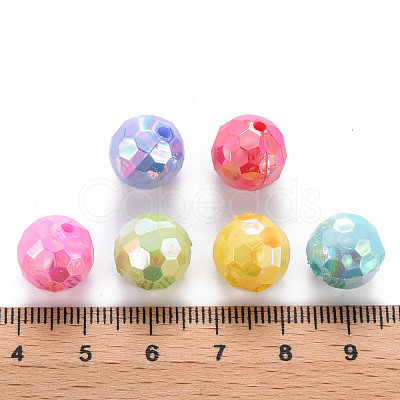 Opaque Acrylic Beads TACR-S154-10F-1