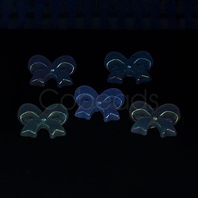 UV Plating Luminous Transparent Acrylic Beads OACR-P010-07E-1