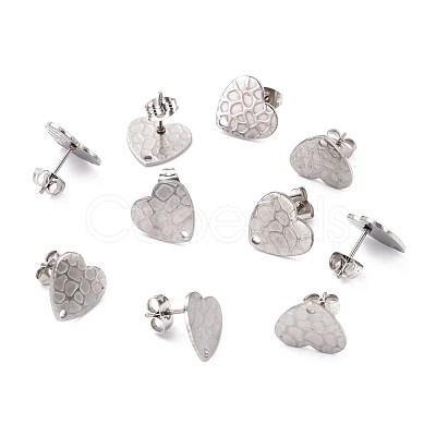 Non-Tarnish 304 Stainless Steel Stud Earring Findings STAS-I183-06B-P-1