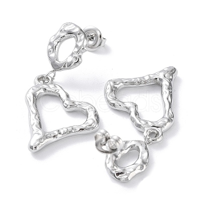 Non-Tarnish 304 Stainless Steel Dangle Stud Earrings EJEW-H115-34P-1