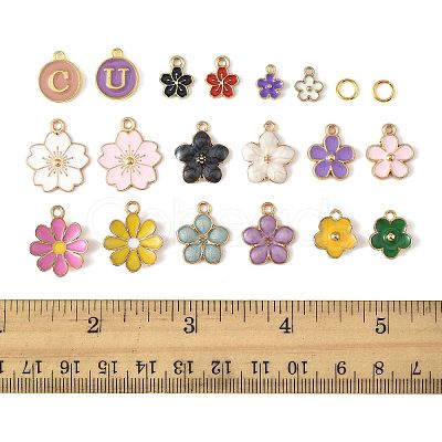 132Pcs Alloy Enamel Pendants DIY-FS0009-12-1