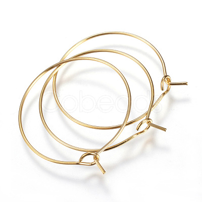 316L Surgical Stainless Steel Hoop Earring Findings X-STAS-D164-01G-1