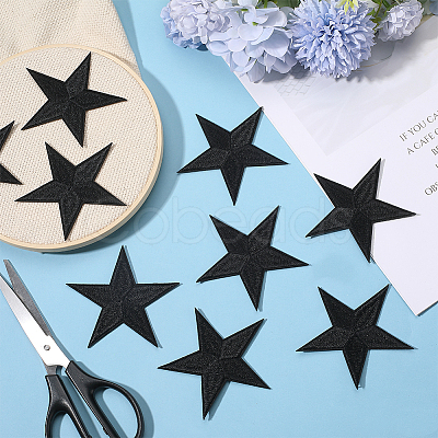 12Pcs Star Shape Cloth Embroidery Applqiues PATC-GF0001-33A-1