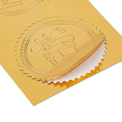 Self Adhesive Gold Foil Embossed Stickers DIY-WH0211-103-1