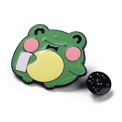 Cartoon Frog Enamel Pin JEWB-E025-02EB-05-1