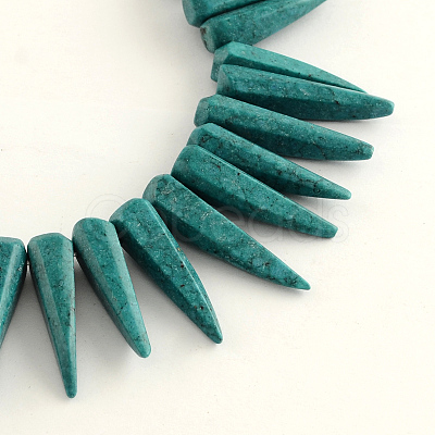 Dyed Synthetical Turquoise Bead Strands X-TURQ-Q099-23B-1