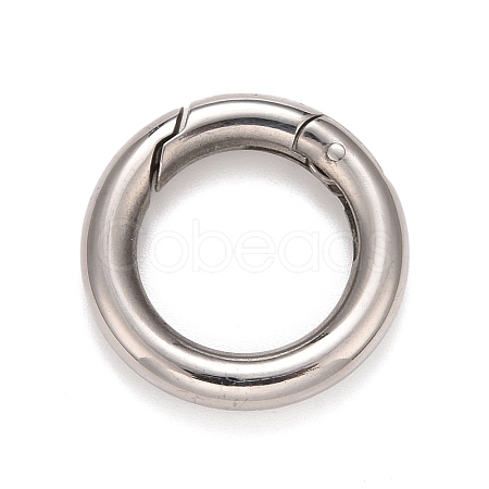 Non-Tarnish 304 Stainless Steel Spring Gate Rings STAS-M296-01P-A-1