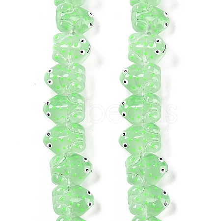Transparent Glass Enamel Beads Strands GLAA-B021-05B-1