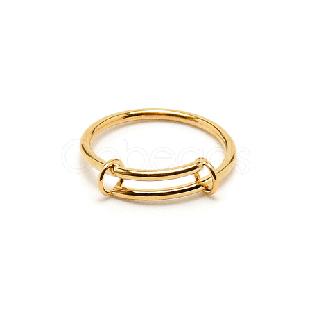304 Stainless Steel Wire Wrap Expandable Adjustable Ring for Women RJEW-WH0007-01B-G-1