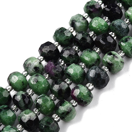 Natural Ruby Zoisite Beads Strands G-N327-08W-1