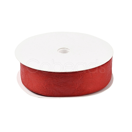 Imitation Leather Polyester Ribbon DIY-R050-02C-1
