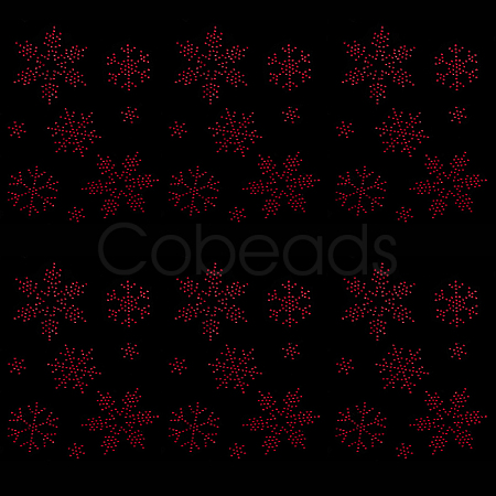 Snowflake Pattern Hotfix Rhinestones DIY-WH0430-205C-1