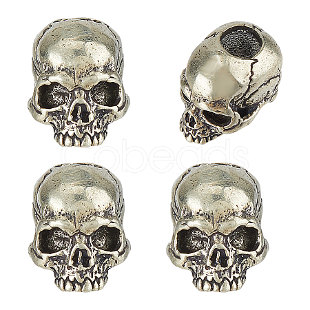 4Pcs Brass Beads KK-FH0008-09A-AS-1