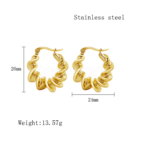 304 Stainless Steel Hoop Earrings for Women QX9021-1-1