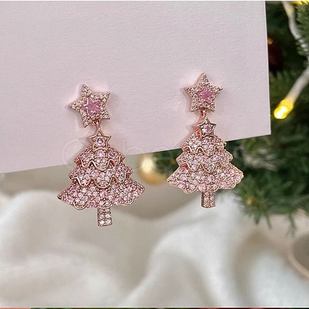 Alloy Dangle Stud Earrings EJEW-H173-02G-01-1