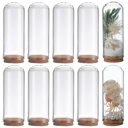 10Pcs Glass Dome Cloche Cover AJEW-SC0001-55C-1
