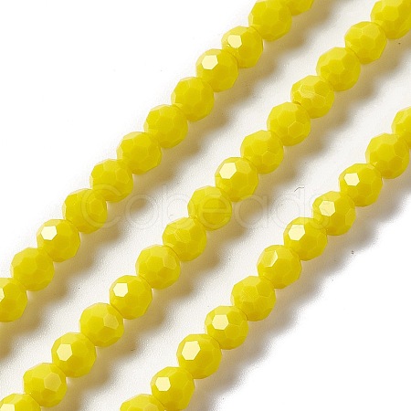 Faceted(32 Facets) Glass Beads Strands EGLA-J042-35B-01-1