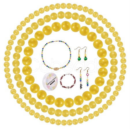 DIY Round Cat Eye Beads Bracelet Making Kit DIY-SZ0006-56C-1