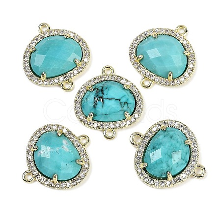 Dyed Natural Howlite Faceted Oval Links G-B126-01G-14-1