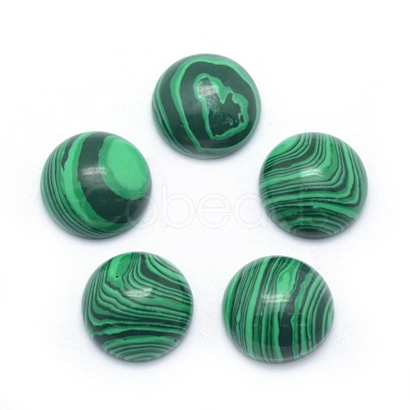 Synthetic Malachite Cabochons G-P393-R49-6MM-1