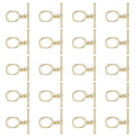 20 Bags Brass Toggle Clasps KK-ME0003-88-1