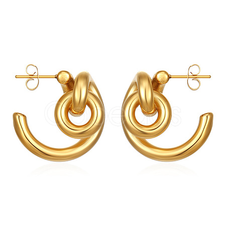 304 Stainless Steel Stud Earrings for Women WGF252D-01-1