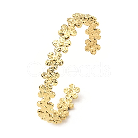 304 Stainless Steel Cuff Bangles LS-BJEW-P302-04G-1