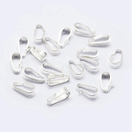 925 Sterling Silver Snap on Bails STER-F036-08S-3x7mm-1