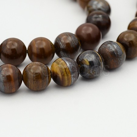 Natural Tiger Iron Bead Strands G-P070-13-4mm-1