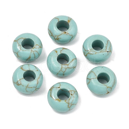 Synthetic Synthetic Turquoise European Beads GG-CBA02C4-06A-1