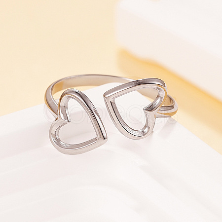 304 Stainless Steel Cuff Open Rings WGD404C-01-1