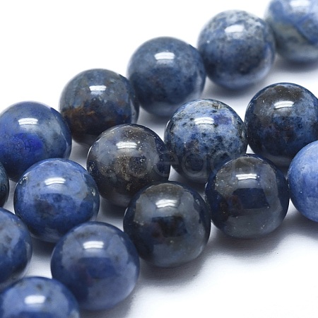 Natural Dumortierite Quartz Bead Strands G-I224-01-8mm-1