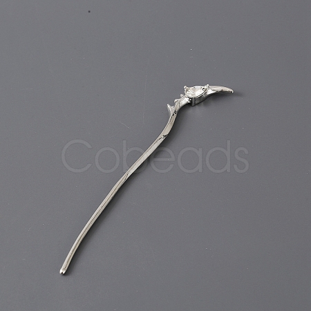 Alloy Rhinestone Hair Sticks for Women PW-WG44410-02-1