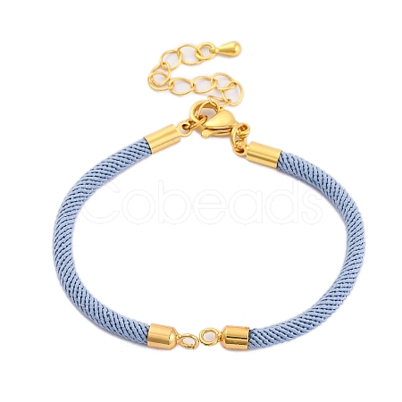 Nylon Cords Bracelet Makings Fit for Connector Charms AJEW-P116-02G-28-1