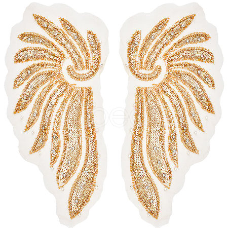 2Pcs 2 Styles Polyester Embroidery Sew on Appliques DIY-CY0001-02A-02-1