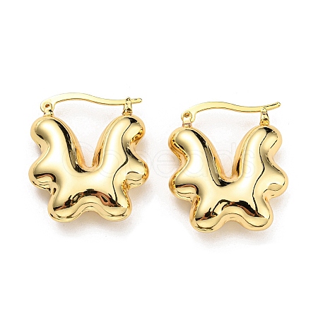 Flower Hoop Earrings EJEW-G355-08G-1
