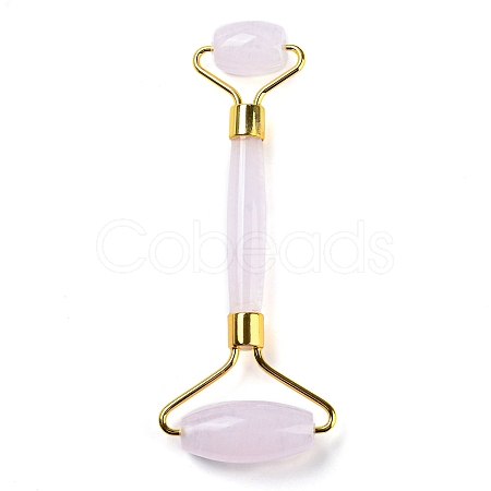 Cherry Quartz Glass Brass Face Massager MRMJ-G008-02G-1