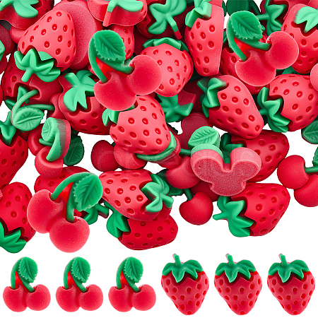 60Pcs 2 Styles Resin Decoden Cabochons CRES-SC0003-13-1