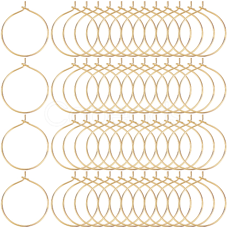 200Pcs Brass Wine Glass Charm Rings KK-SP0001-31B-G-1