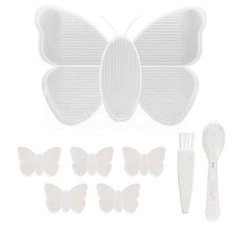 Butterfly PP Diamond Painting Tray Plate PW-WG95269-02-1