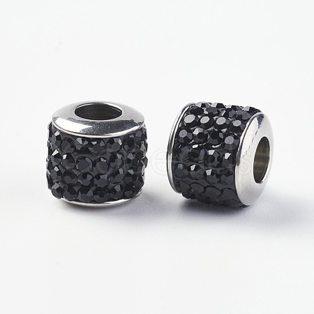 304 Stainless Steel European Beads STAS-E142-12P-1