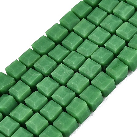 Opaque Frosted Glass Beads Strands GLAA-N072-01A-B09-1