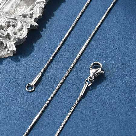 Non-Tarnish 304 Stainless Steel Snake Chains Necklaces X-STAS-F094-24P-1