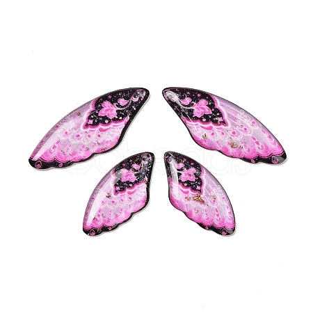 4Pcs 4 Styles Transparent Epoxy Resin Pendants RESI-B032-01A-1