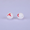 Printed Round with Deer Pattern Silicone Focal Beads, White, 15x15mm, Hole: 2mm