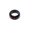 Plain Dome Acrylic Finger Rings for Women, Black, US Size 5 1/4(15.9mm)